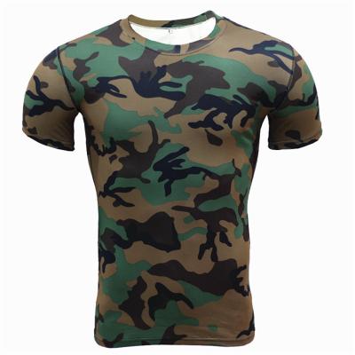 China Breathable Men's Custom Compression T-Shirt Workout Clothes Shaping Compression Workout Tops for sale