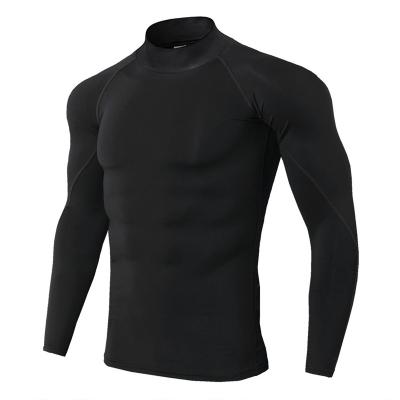 China 3D Fitness Gym Men's Gym Suit Compression Pants Running Shirt Top Long Sleeve Breathable Men's T-Shirt for sale