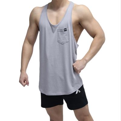 China Cotton Breathable Wicking Breathable And Quick Drying Sports Invest Men Fitness Loose Push Up Sleeveless T-Shirt for sale