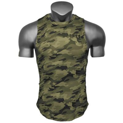 China Breathable Dr. Muscle Summer New Loose Invest Men Sports Fitness Tops Training Running Camouflage Breathable Vest for sale