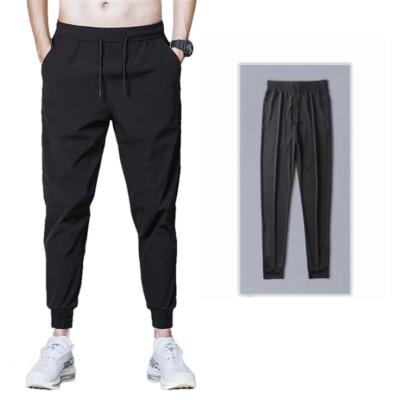 China Breathable Men Slim Ice Silk Pants Casual Pants Breathable Quick Dry Stretch Nine Point Sports Pants for sale