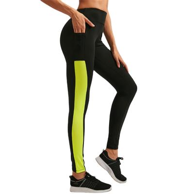 China Pockets Breathable Fitness Side Pants Yoga Women Stretch Wicking Tights Running Quick Dry Pants for sale