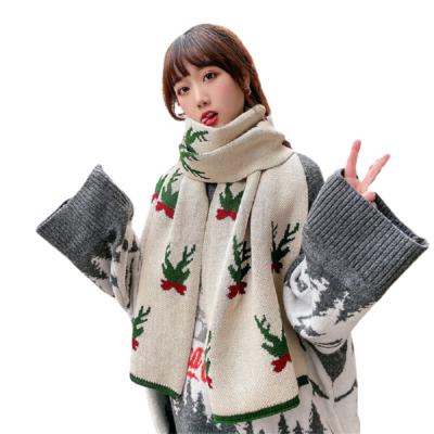 China Japanese Couples Scarf Autumn Winter Cotton Acrylic Warm All-match Tank Top Couples Scarf Christmas Gifts for sale