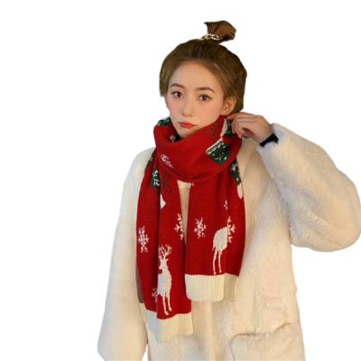 China 2020 new autumn and winter acrylic knitted warm Japanese scarf shawl men and women girl Christmas gifts soft scarf for sale