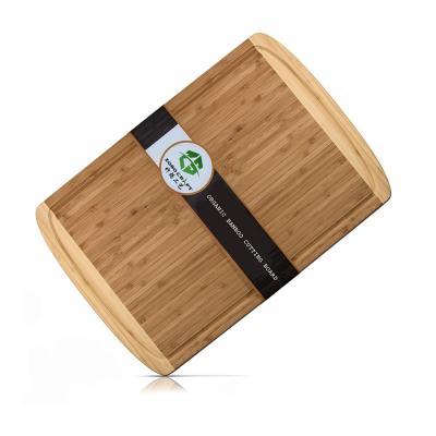 China Best Kitchenware Organic Bamboo Cutting Board with Juice Groove for Meat Cheese and Vegetables for sale