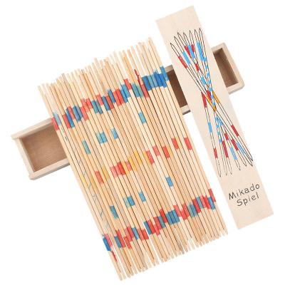 China Baby Mikado Educational Wooden Traditional Screed Pick Up Sticks With Box Game 19*4.2*2.1 cm for sale