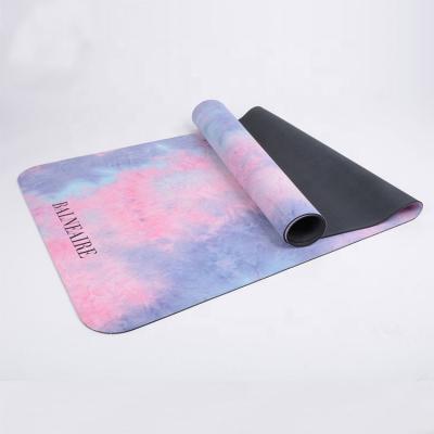 China Customized Suede Non Slip Soft And Luxurious Microfiber Suede Fitness Suede Yoga Mat Super Rubber Print for sale