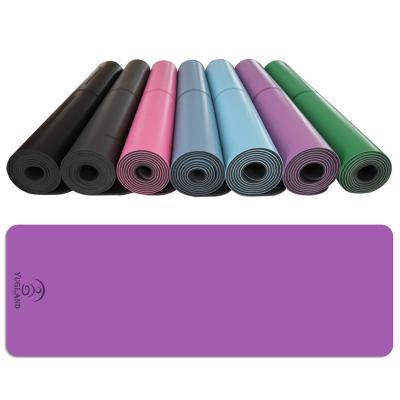 China Free Sample Yoga Tree Custom Made PU Natural Rubber Yoga Portable Fitness Yoga Mat for sale