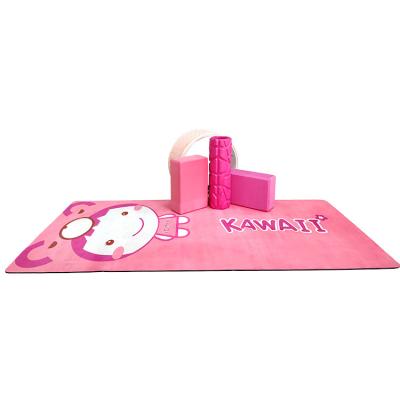 China Erercise Microsuede High Quality Yoga Mat For Kids Eco Friendly Non Slip Rubber Suede Kids Yoga Mat for sale