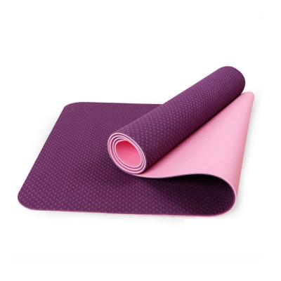 China Yoga exercises double color yoga mat supplier new product screen printing fitness band eco-friendly non-slip anti-slip yoga mat for sale