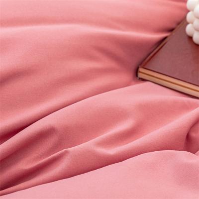 China Beautiful Sueded Solid Color 100% Brushed Polyester Microfiber Fabric For Bedding Sets Home Textile for sale