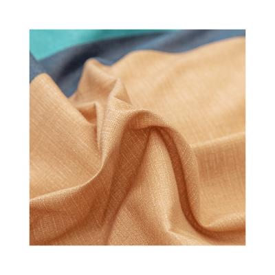 China Sueded Stripe Design Brushed Polyester Microfiber Disperse Print Bed Sheet Home Textile Fabric for sale