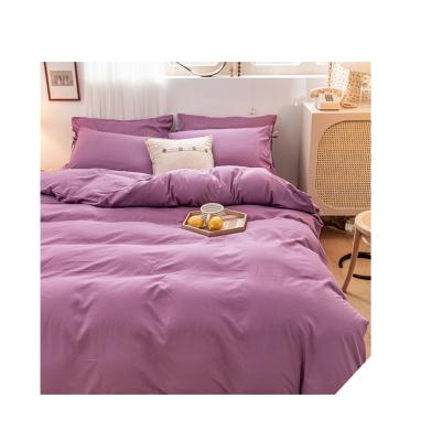 China Nondisposable Purple King Size Soft Microfiber Comforter Duvet Cover Set, 4-Piece Bedding Set for sale