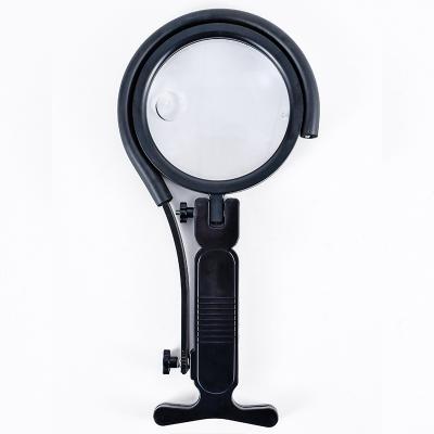 China Magnifier Used New 2.5x 5x Handheld Neck Hanging Type Foldable Illuminated Magnifiers Led Light For Reading à venda