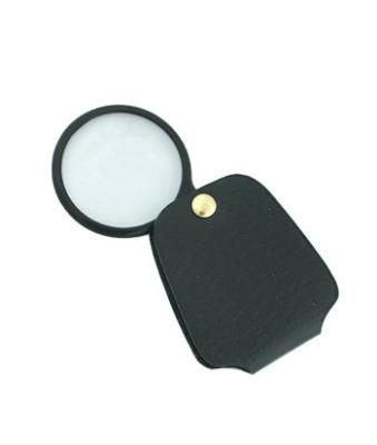 Cina Portable Pocket Magnifier Folding Glass Magnifier With PU Leather Bag in vendita