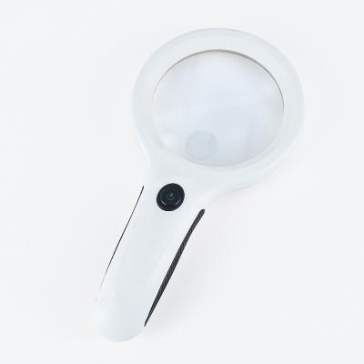 China Hot Sale High Quality Illuminated Magnifier New Style Acrylic Handheld Magnifier LENS AND ABS PMMA Frame With UV LED Light Te koop