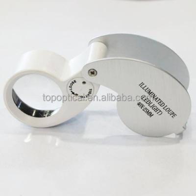 China Metal+ABS+Special Optical Glass Mini Pocket LED Magnifier Magnifiers For Jewelry Store zu verkaufen