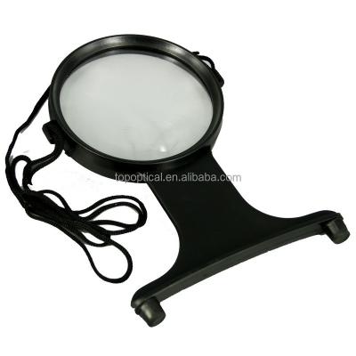 China Arcylic Lens And ABS Main Body Suspender Best Design Elder Magnifying Lamp Reading Magnifier for sale