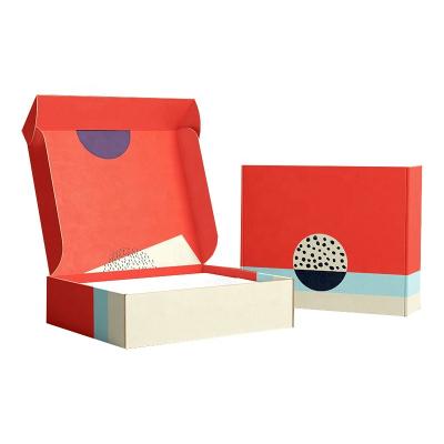 China Recyclable Printing Design Colored Recycled Folding Gift Boxes Corrugated Mailer Boxes for sale