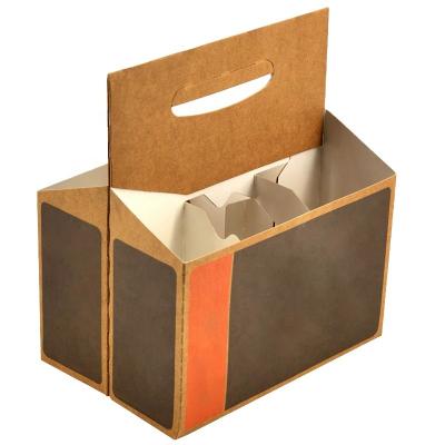 China Recyclable Wholesale Custom Folding Cardboard Printing Design Beer Bottle Packaging Box for sale