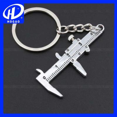 China Europe New Arrival Hot Simulation Movable Chain Vernier Caliper Model Handmade Key Shaped Key Ring for sale