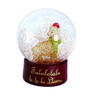 China Europe Wholesale Resin Animal Snow Globe,Polyresin Christmas Sheep Water Globe For Christmas Decoration for sale