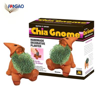 China Wholesale Decorative Novelty Gift OEM Pottery Gnome Chia Red Pets For Any Occasion for sale