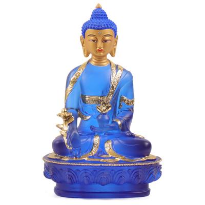 China Europe Resin Feng Shui Golden Laughing Buddha Wealth Luck Home Office Decor Collectable Gift for sale