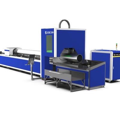 China Water-cooled Metal Aluminum  Stainless Steel Rectangular Square Round Metal Tube Fiber Laser Cutting Machine for sale