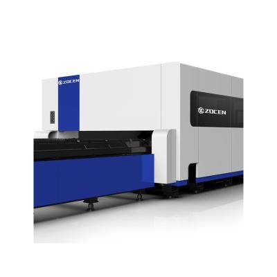 China Water-cooled Laser iron sheet wire straightening and Enclosed exchange platform fiber laser cutting machine for sale