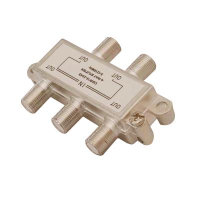 China 5-1218Mhz 4 WAY Coaxial Cable TV Splitter CATV Splitter CATV Splitter Cccam IPTV/Cccam Count Indoor Indoor Cline/Cccam for sale