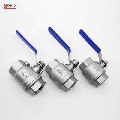 China RC Stainless Steel TNP BSP 1.6mpa 304 316 Stainless Steel Innovative Safe And Durable With Lock Manual Two Piece Threaded Ball Valve for sale