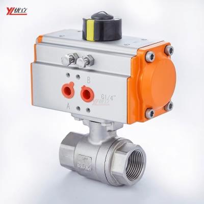 China High Temperature RC TNP BSP 1000WOG 1.6mpa PN16 304 Anti-Leakage 316 Thread Pneumatic Ball Valve 2 Pieces High Temperature Durable Safe and Long Lasting for sale