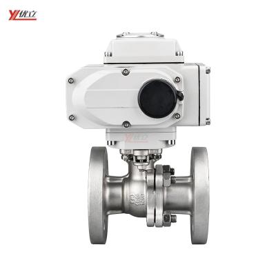 China Safe And Durable High Quality Soft Sealing ISO ANSI 150LB 300LB 304 Standard 5211 316 JIS 10K-20K 1.6mp WCB 4-20ma AC220V Electric Flanged Ball Valve for sale