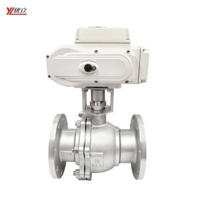 China Safe And Durable API 6D 316 High Temperature Compliant ANSI Standard 150LB 300LB 304 JIS On/Off Electric Flanged Ball Valve 10K-20K 1.6mp WCB AC220V for sale