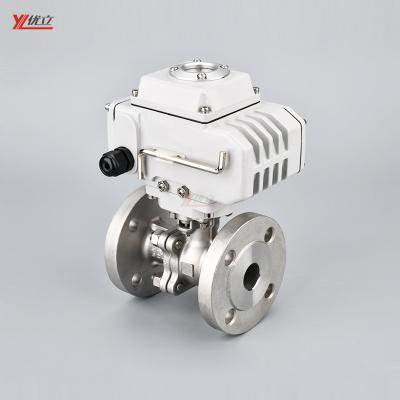 China Safe and Durable High Temperature ISO 5211 316 Mounting Bracket ANSI Standard 150LB 300LB 304 JIS 10K-20K 1.6mp WCB 4-20ma DC24V Electric Flanged Ball Valve for sale