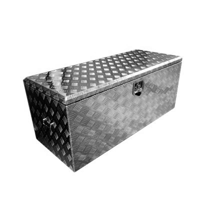 China Silver Rugged Truck Tool Storage Aluminum Alloy Truck Tool Box Metal Tool Storage Box for sale