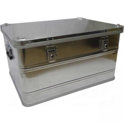 China New Design OEM Household Tool Kit Security Trash Cans Large Portable Metal Trunk Heavy Duty Vintage Storage Container Aluminum Box Equipment Case for sale