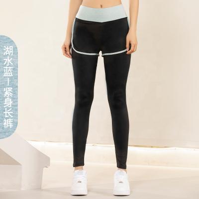 China High Waist Fitness Gaiters Gym Harem Workout Belt Breathable Seamless Elastic Butt Lift TikTok Yoga Pants for sale