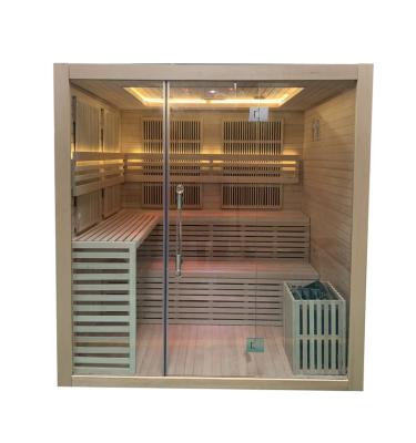 China Computer Control Panel 4 Person Indoor Luxury Far Infrared Dual Use Saunas And Hemlock Sauna Steam Can Be Customized for sale