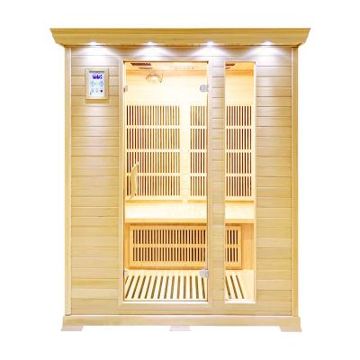 China New hot sale Canadian style high quality hot sale computer control panel infrared hemlock sauna room for sale