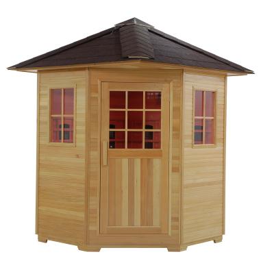 China Computer Control Panel Hot Selling 3 Person Sauna Chamber Outdoor Far Infrared Sauna Can Be Customized for sale