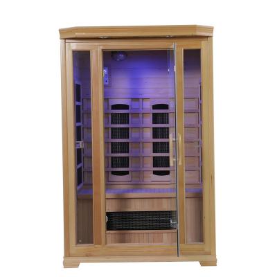 China Computer Control Panel Hot Selling 2 Person Sauna Room Portable Far Infrared Dry Sauna Can Be Customized for sale