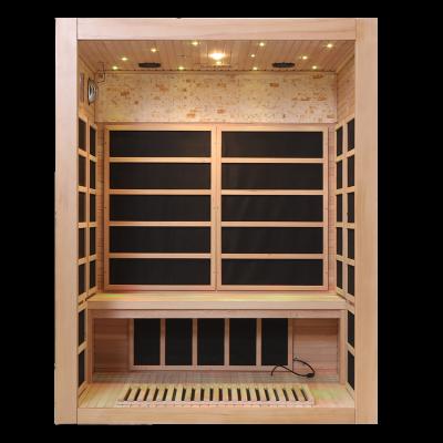 China Commercial Heater Panel Luxury EMF Free Infrared Sauna Computer Control Panel Carbon Sauna for sale