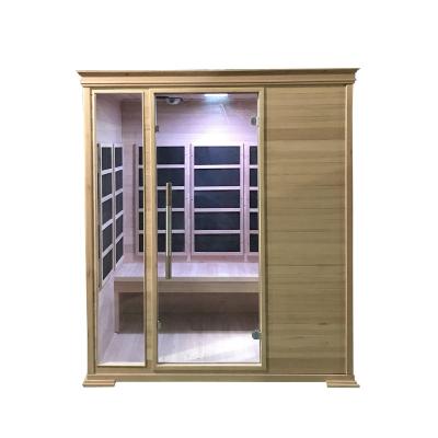 China Computer Control Panel Hot Sale 3 Person Sauna Room Indoor Far Infrared Dry Sauna Can Be Customized for sale