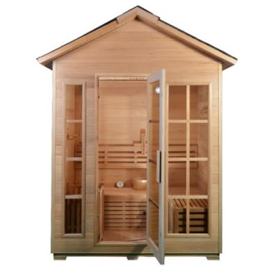 China Computer Control Panel Hot Selling Finland Traditional Outdoor Sauna Room For 4 Persons for sale