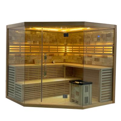 China Computer Control Panel 6 Person Hemlock Steam Sauna Harvia Deluxe Sauna Heater Can Be Customized for sale