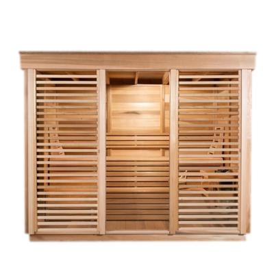 China Luxury outdoor computer control panel sauna 3-4 person steam sauna room for sale for sale