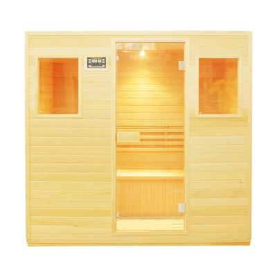 China Computer Control Panel Traditional Sauna Cabins Indoor Sauna Stove Heated Dry Bath Steam Sauna Room for sale