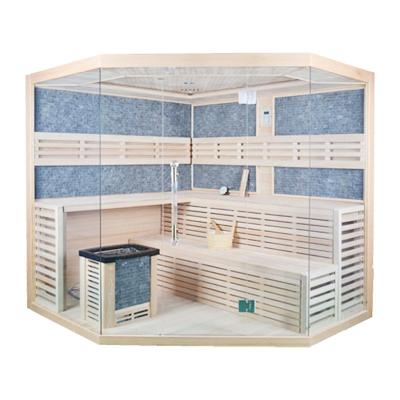 China Computer Control Panel Traditional Sauna Cabins Indoor Sauna Stove Heated Dry Bath Steam Sauna Room for sale